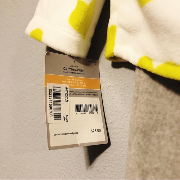[Carter’s] NWT 12-Month 3-Piece Fleece Outfit - Picture 4 of 5